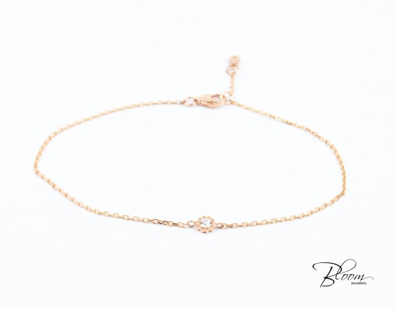 Диамант на Гривна 18К Розово Злато Bloom Jewellery Диамант на Гривна 18К Розово Злато Bloom Jewellery