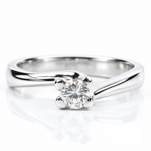 Годежен 18К Бяло Злато Диамантен Пръстен Bloom Jewellery Годежен 18К Бяло Злато Диамантен Пръстен Bloom Jewellery