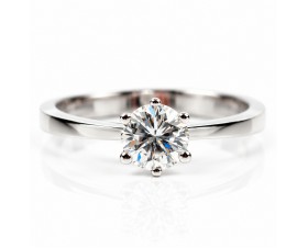 Диамантен Годежен Пръстен 18К Бяло Злато със Сертификат IGI  Bloom Jewellery
