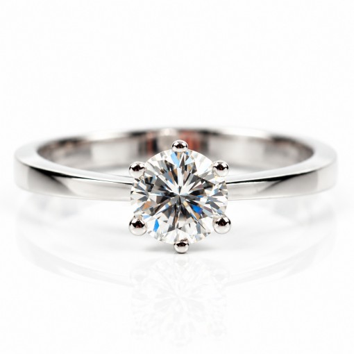 Диамантен Годежен Пръстен 18К Бяло Злато със Сертификат IGI Bloom Jewellery Диамантен Годежен Пръстен 18К Бяло Злато със Сертификат IGI Bloom Jewellery