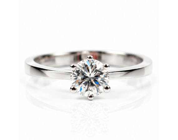 Диамантен Годежен Пръстен 18К Бяло Злато със Сертификат IGI Bloom Jewellery Диамантен Годежен Пръстен 18К Бяло Злато със Сертификат IGI Bloom Jewellery