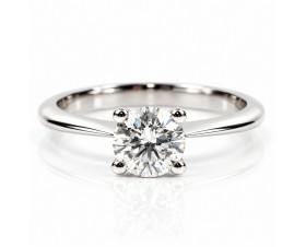  18К Бяло Злато Пръстен  със Сертифициран IGI  Диамант Bloom Jewellery