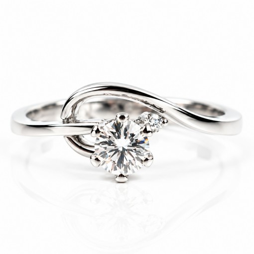 Лабораторен Диамант на Нежен Пръстен 14К Бяло Злато Bloom Jewellery Лабораторен Диамант на Нежен Пръстен 14К Бяло Злато Bloom Jewellery