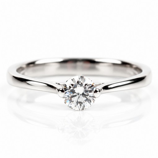 Блестящ Пръстен с Лабораторен Диамант 14К Бяло Злато Bloom Jewellery Блестящ Пръстен с Лабораторен Диамант 14К Бяло Злато Bloom Jewellery