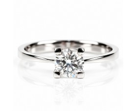 Годежен Пръстен с Лабораторен Диамант 14К Бяло Злато  Bloom Jewellery