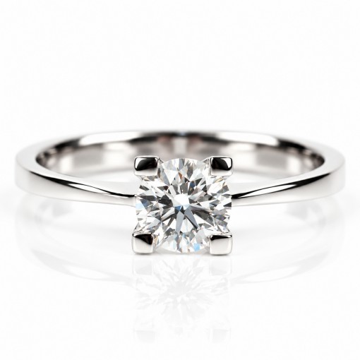 Годежен Пръстен с Лабораторен Диамант 14К Бяло Злато Bloom Jewellery Годежен Пръстен с Лабораторен Диамант 14К Бяло Злато Bloom Jewellery