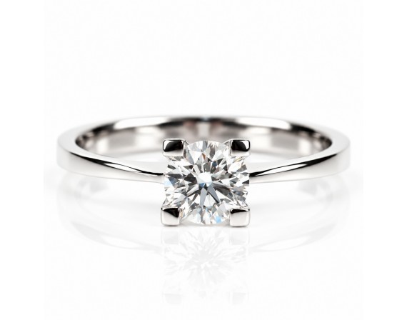 Годежен Пръстен с Лабораторен Диамант 14К Бяло Злато Bloom Jewellery Годежен Пръстен с Лабораторен Диамант 14К Бяло Злато Bloom Jewellery