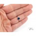  Пръстен с Лабораторен Диамант и Естествен Сапфир 14К Бяло Злато  Bloom Jewellery