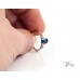  Пръстен с Лабораторен Диамант и Естествен Сапфир 14К Бяло Злато  Bloom Jewellery