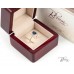  Пръстен с Лабораторен Диамант и Естествен Сапфир 14К Бяло Злато  Bloom Jewellery
