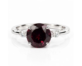  Пръстен с Турмалин 2.00 к. 18К Бяло Злато и Диаманти  Bloom Jewellery