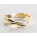 Преплетен Годежен Пръстен с Диамант 18К