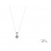  Перла Колие 14К Бяло Злато с възможност за регулиране на дължината