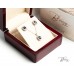Нежно Колие и Обеци с Диаманти и Сапфири  14К Бяло Злато  Bloom Jewellery