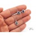 Нежно Колие и Обеци с Диаманти и Сапфири  14К Бяло Злато  Bloom Jewellery