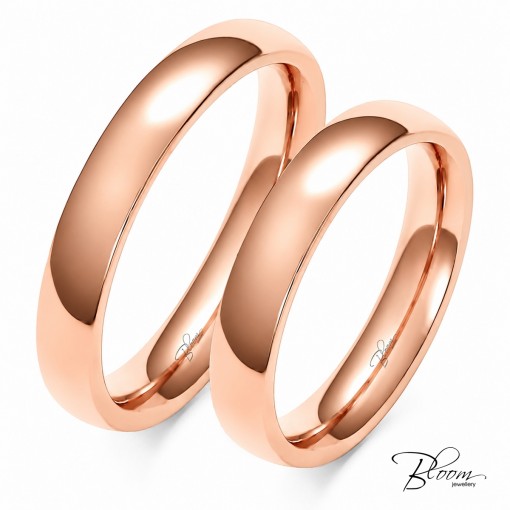 Класически Брачни Халки от Розово Злато 4 мм | Bloom Jewellery