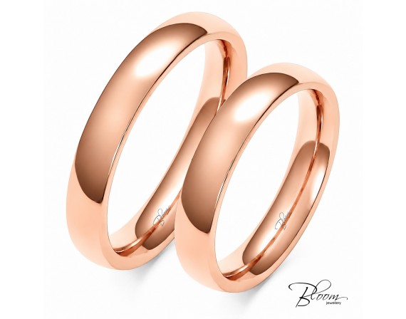 Класически Брачни Халки от Розово Злато 4 мм | Bloom Jewellery Класически Брачни Халки от Розово Злато 4 мм | Bloom Jewellery