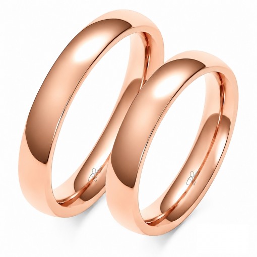 Класически Брачни Халки от Розово Злато 4 мм | Bloom Jewellery
