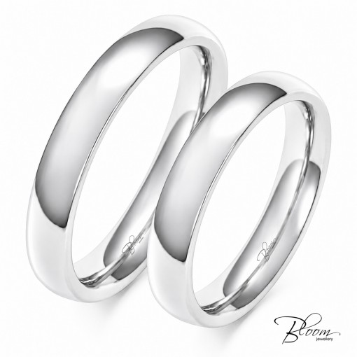 Брачни Халки Жълто Злато 4мм "Класик" | Bloom Jewellery