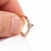 Годежен Пръстен Цвете с Диамант 0.17 ct G/VS 18К Розово Злато Bloom Jewellery