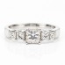 Пръстен с 5 Диаманта Принцес 1.05 ct G/VS 18К Бяло Злато Bloom Jewellery