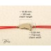 Златна Гривна с Червен Конец, Бебешко Краче и Диамант 14К Bloom Jewellery