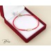 Златна Гривна с Червен Конец, Бебешко Краче и Диамант 14К Bloom Jewellery