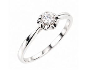 Годежен Пръстен с Диамант от 18К Бяло Злато Bloom Jewellery
