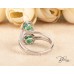 Пръстен с Два Невероятни Изумруда  и Диаманти Bloom Jewellery